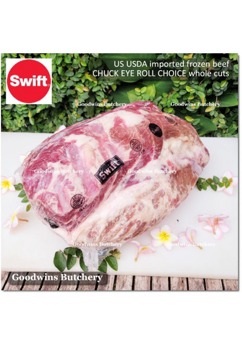 Beef CHUCK EYE ROLL frozen US beef USDA CHOICE SWIFT WHOLE CUTS +/- 11kg (price/kg)